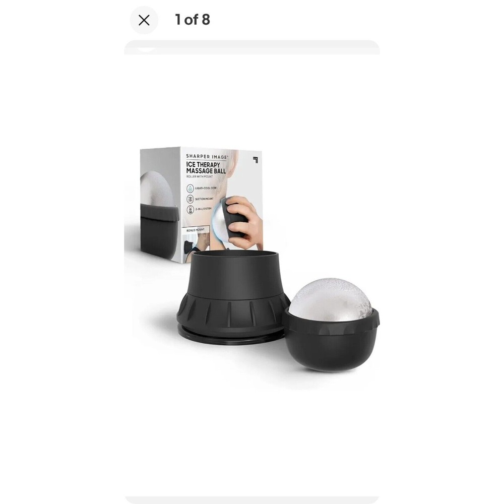 Sharper Image Ice Therapy Massage Ball with Suction Wall Mount Muscle Massager